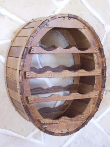 Weinregal Weinfass, 12 Flaschen Braun hängend