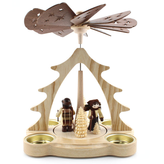 1-stöckig Weihnachtspyramide Waldleute, Waldleute