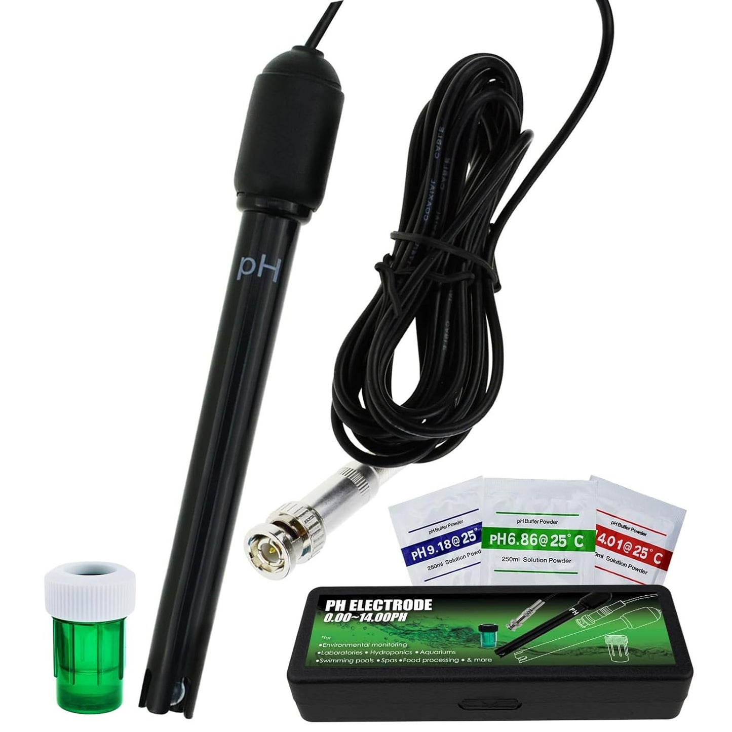 Lange pH-Elektrode mit BNC-Stecker, Lange Röhre