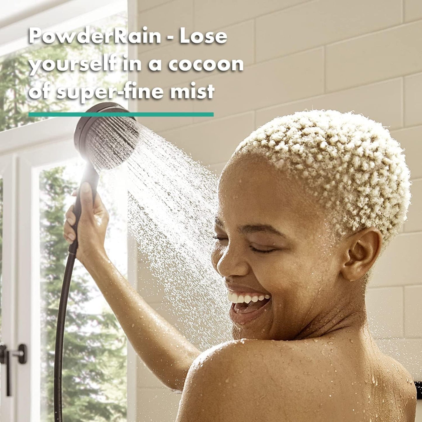 Pulsify Select S 105 Relaxation, Mattschwarz 3 Strahlarten mit PowderRain und Massagestrahl