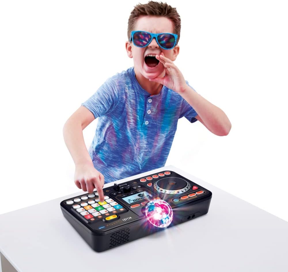 Kidi DJ Mix DJ-Mischpult für Kinder, Schwarz