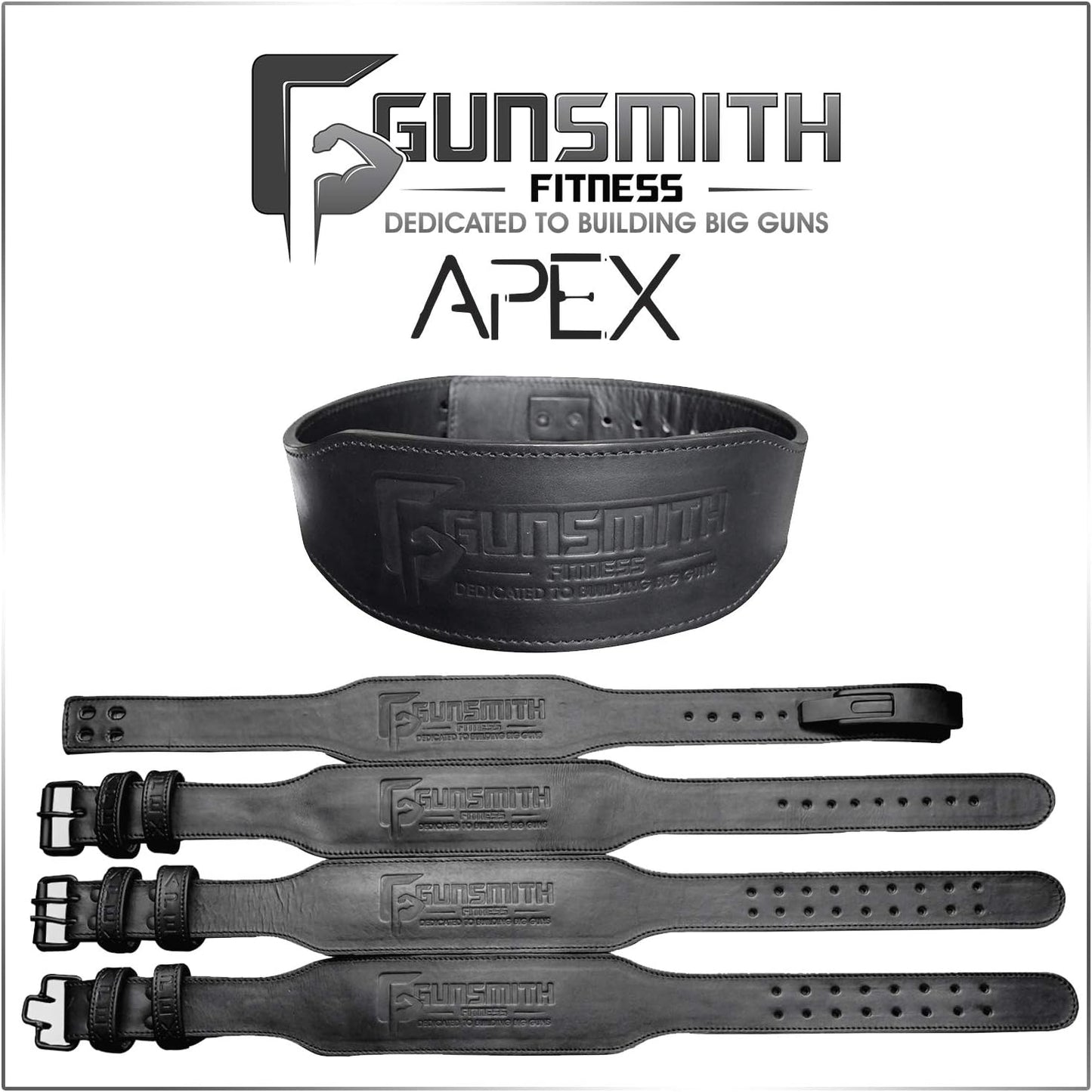 Apex - Gewichthebergürtel aus Leder, Olympic 6/7 mm Doppelspindel XXL