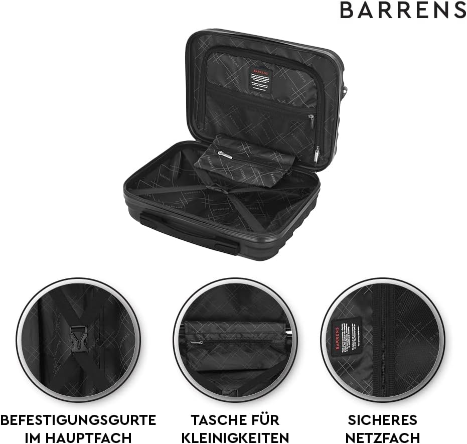 Kosmetiktasche mit Kofferbefestigung, klein, Kosmetiktasche - S Schwarz