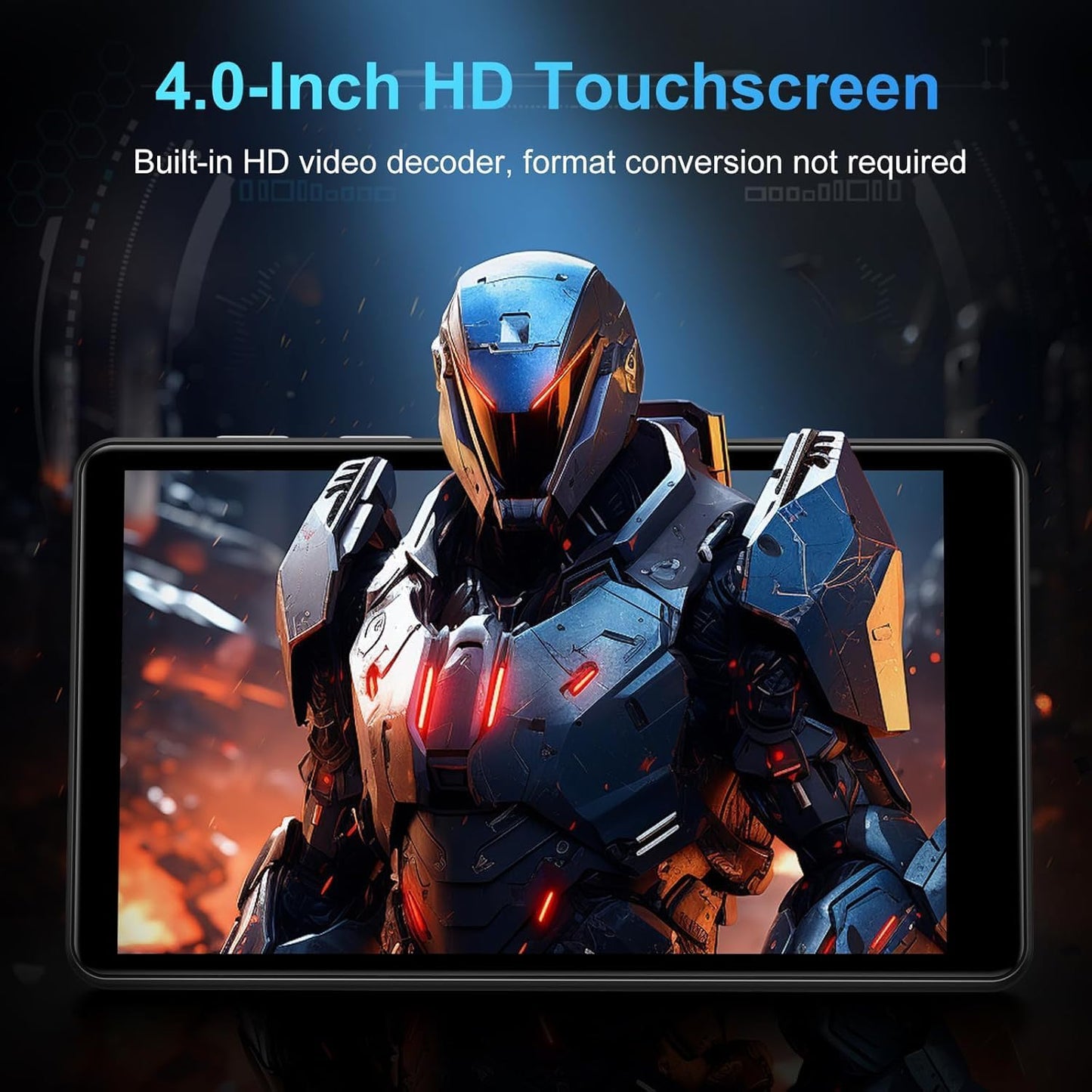 MP3 Player mit Bluetooth & WLAN, Touchscreen, Android, Grau