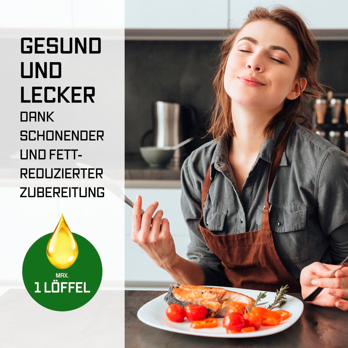 FryUp Heissluftfritteuse mit Doppelkammer, 10 Liter (2x 5L)