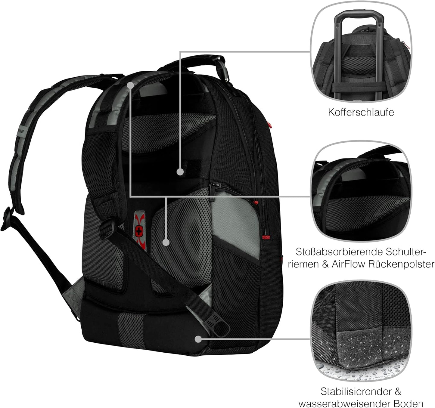 Laptop-Rucksack für 17 Zoll, 17 Zoll