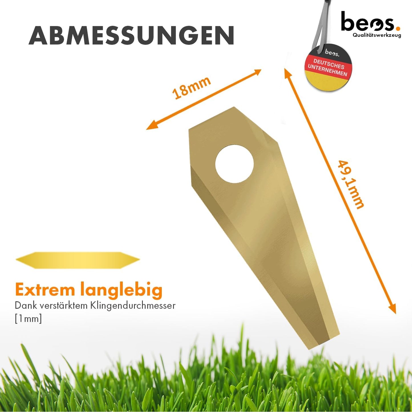Premium Titan Ersatzmesser-Set für Mähroboter, Für Bosch & Honda