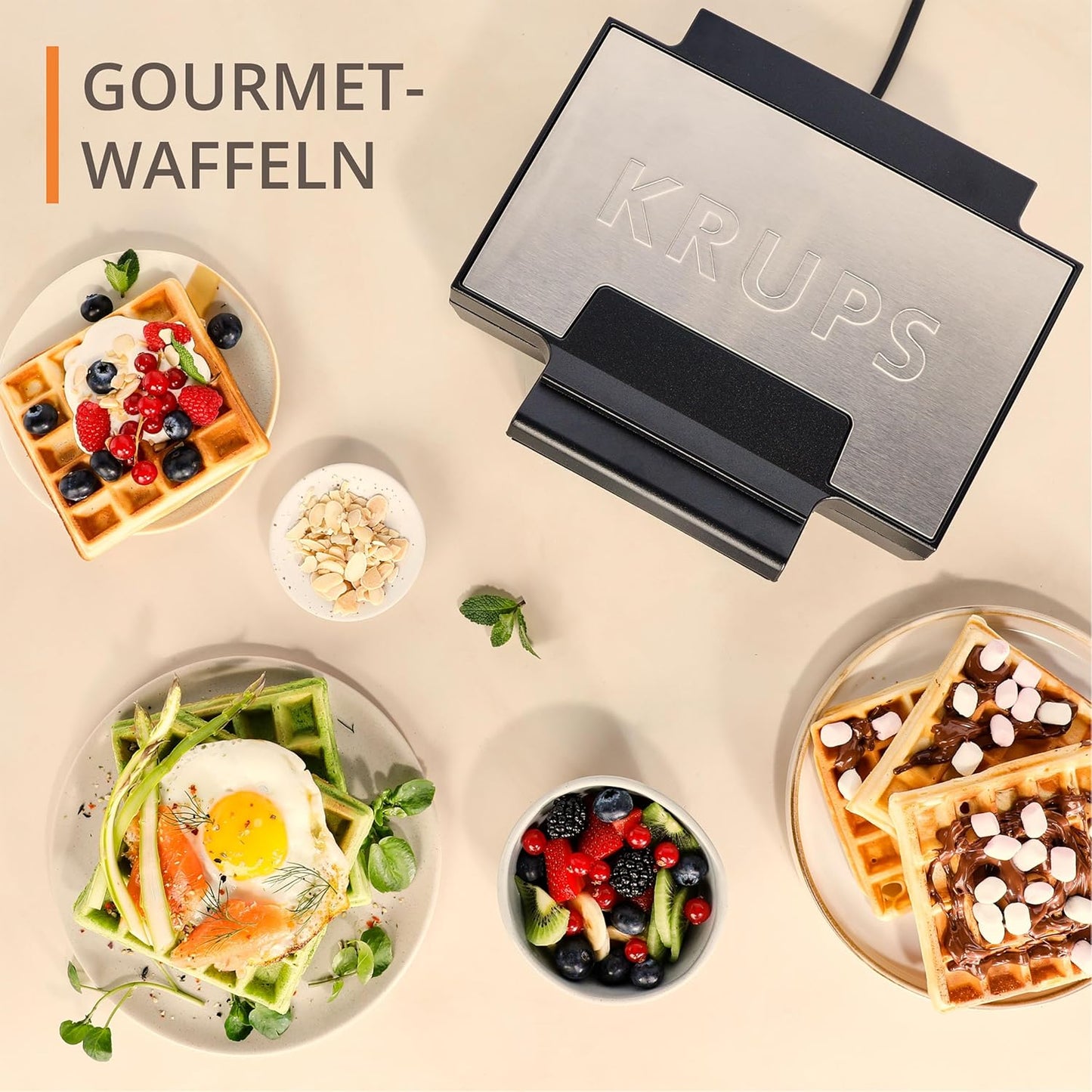 Iconic Waffeleisen FDK261, Keramikbeschichtete Antihaft-Platten