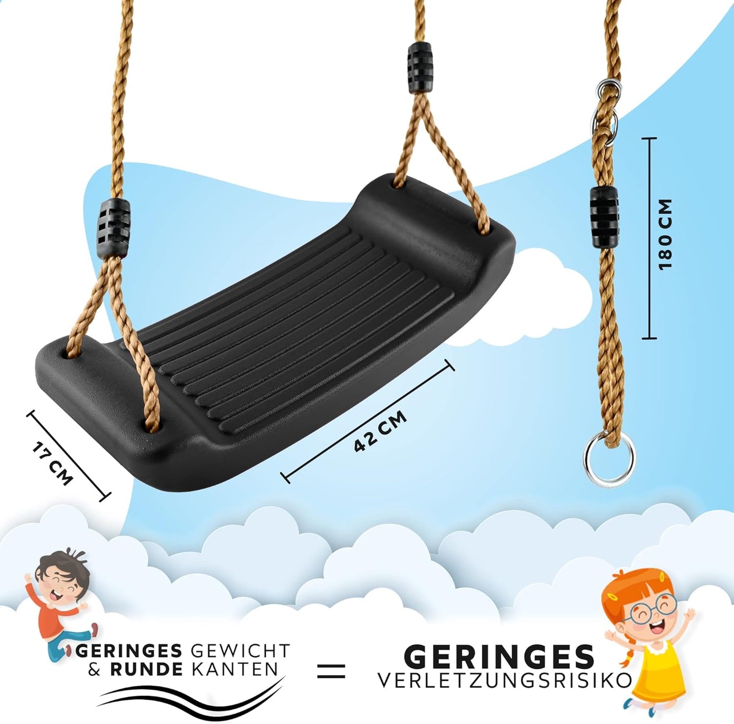Sky Stormer - Kinderschaukel, Schwarz