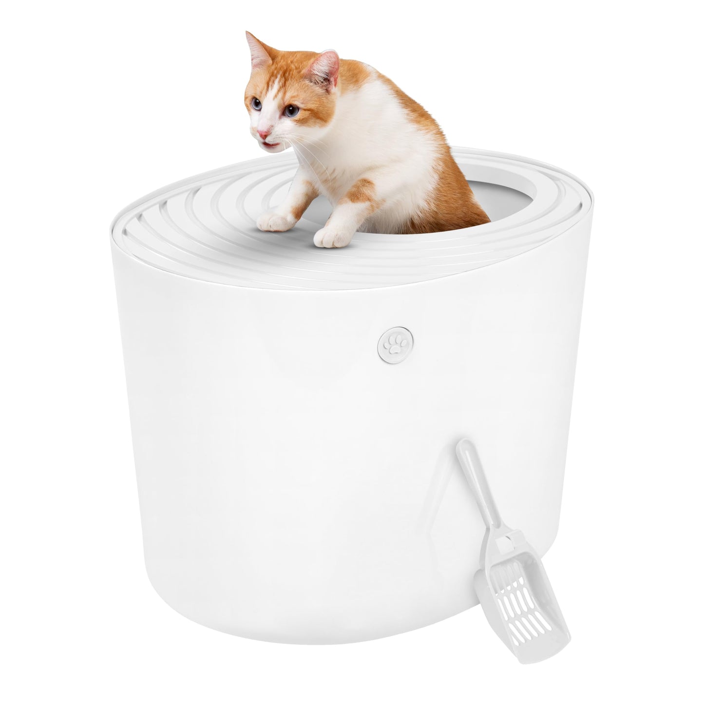Geschlossenes Katzenklo mit Schaufel bis 7 kg, Weiss Gross