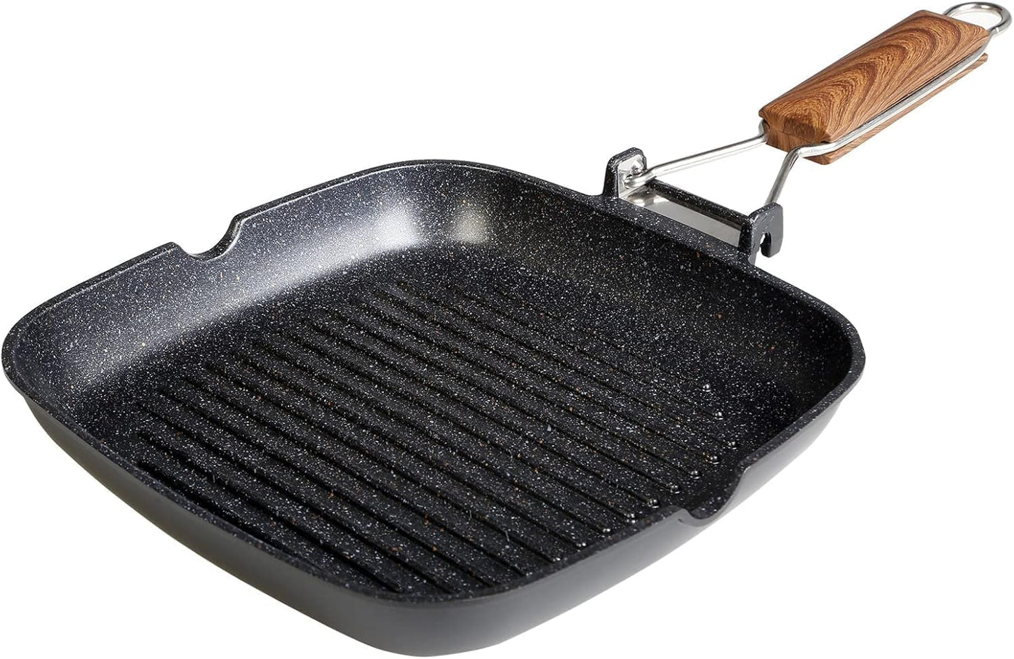 Ecochef Antihaft-Grillpfanne mit faltbarem Griff, 28 x 28 cm
