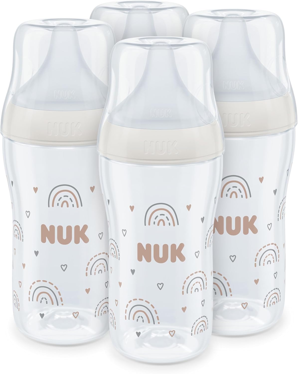 Babyflaschenset Perfect Match, 4 x 260 ml Babyflaschen Regenbogen
