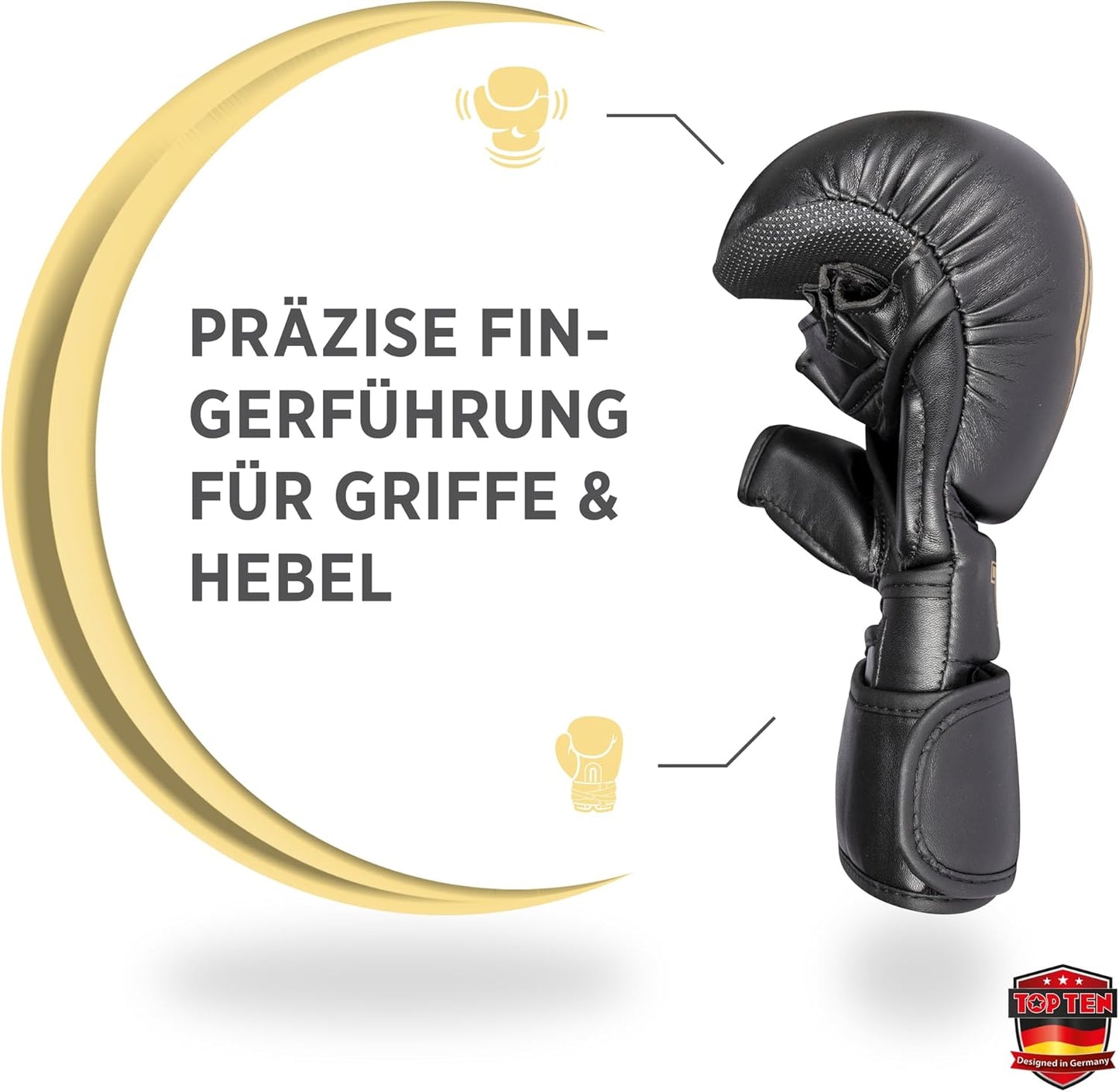 MMA Sparringhandschuhe Contender, Schwarz-gold XL