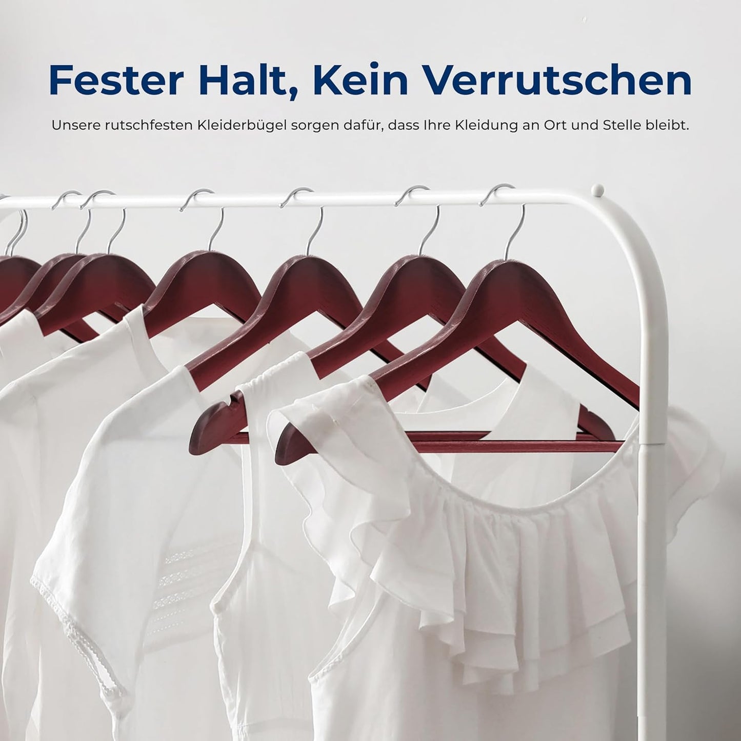 10er-Set Platzsparende Kleiderbügel, 10 Stück Rot