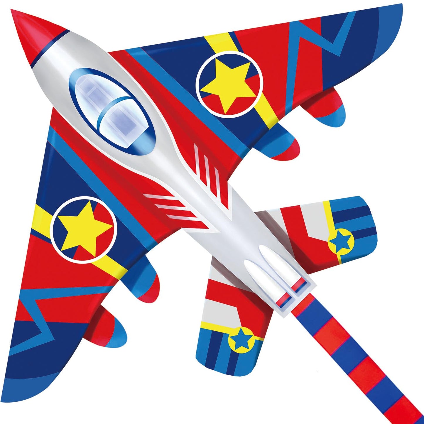 Fighter Plane Drachen mit langem Schwanz, RED