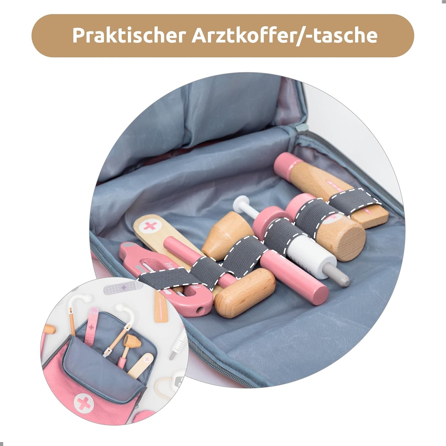 Mini Arztkoffer Spielset, 14-tlg., Rosa