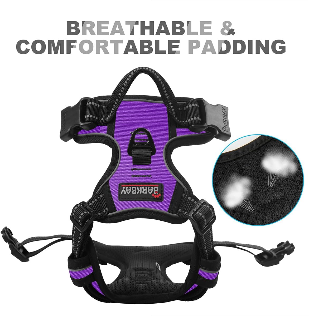 Hundegeschirr, X-Large(Chest:31-38”) Purple