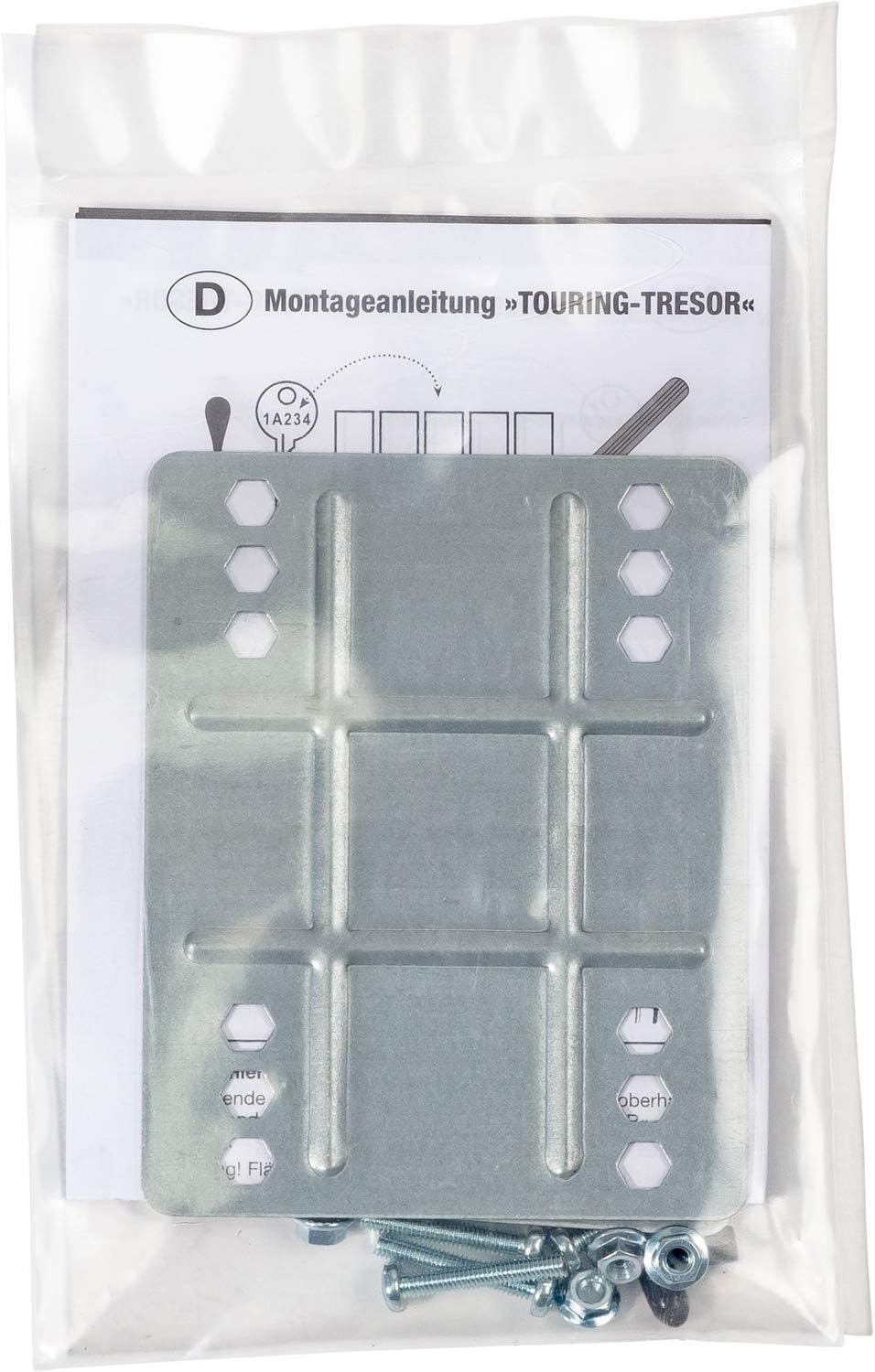 Touring Tresor Fahrradkoffer 5430GE6S mit diebstahlsicherer Befestigung, Einzeln