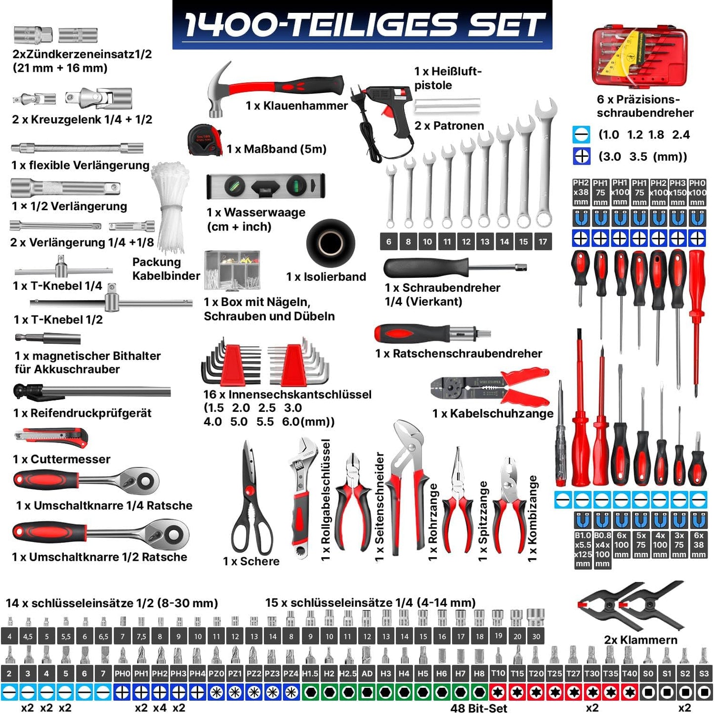 Werkzeugkoffer mit Trolley-Funktion, Silber