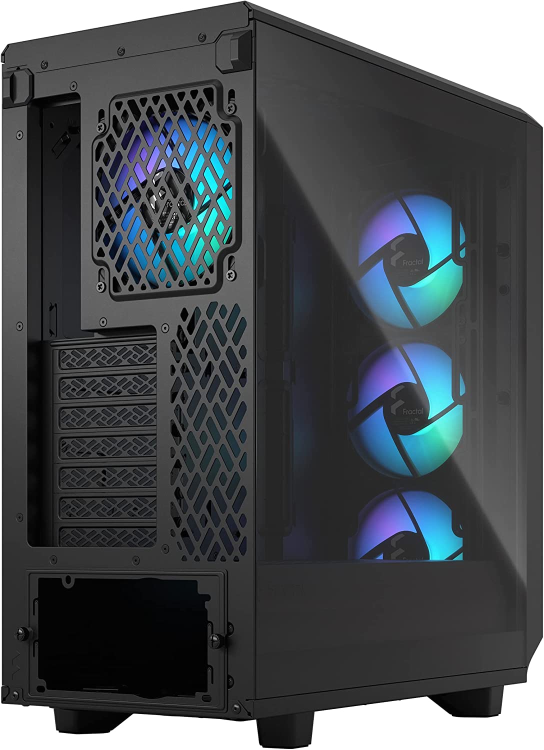 Meshify 2 Compact Lite RGB Black TG Light tint, Tower-Gehäuse, Schwarz