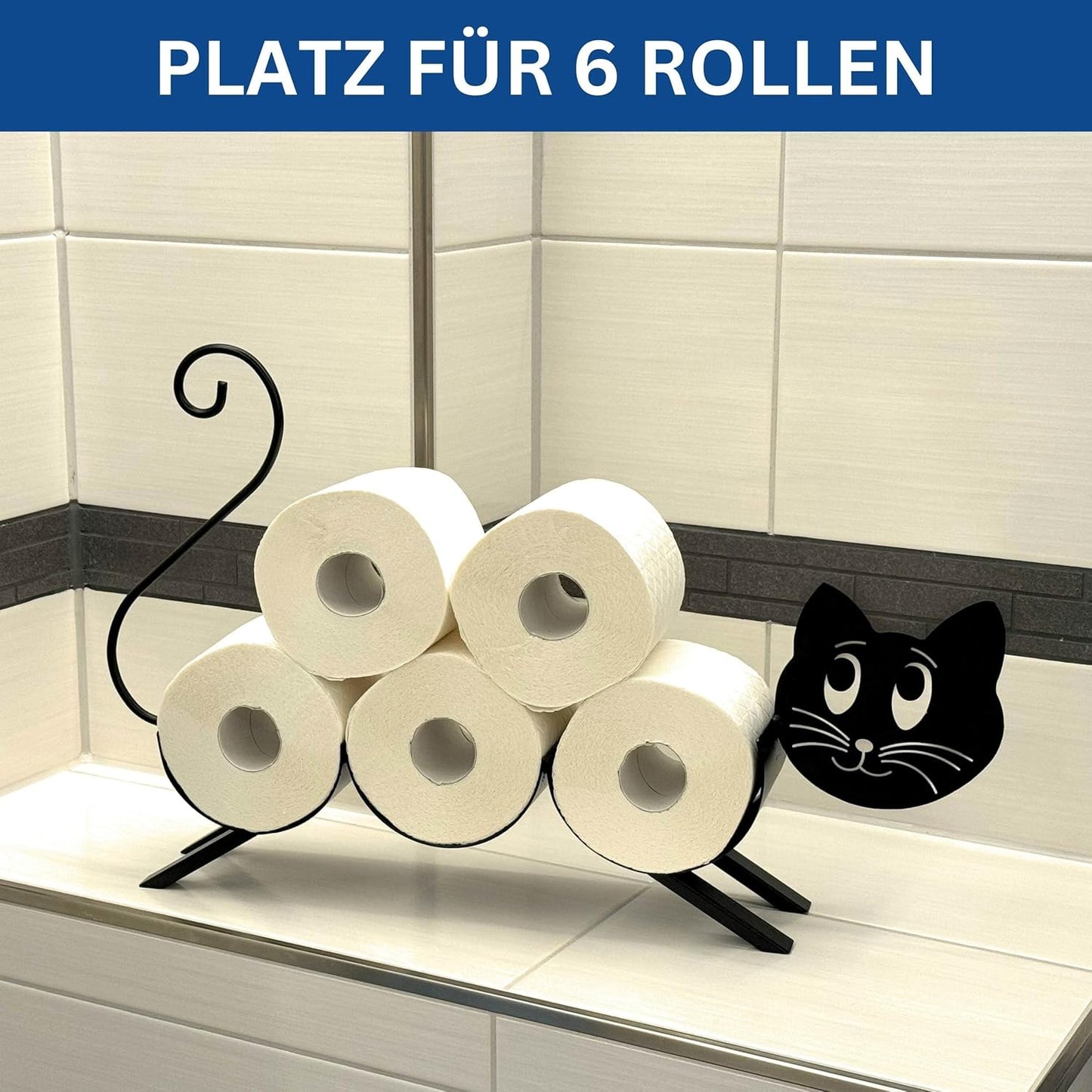Toilettenpapierhalter Katze