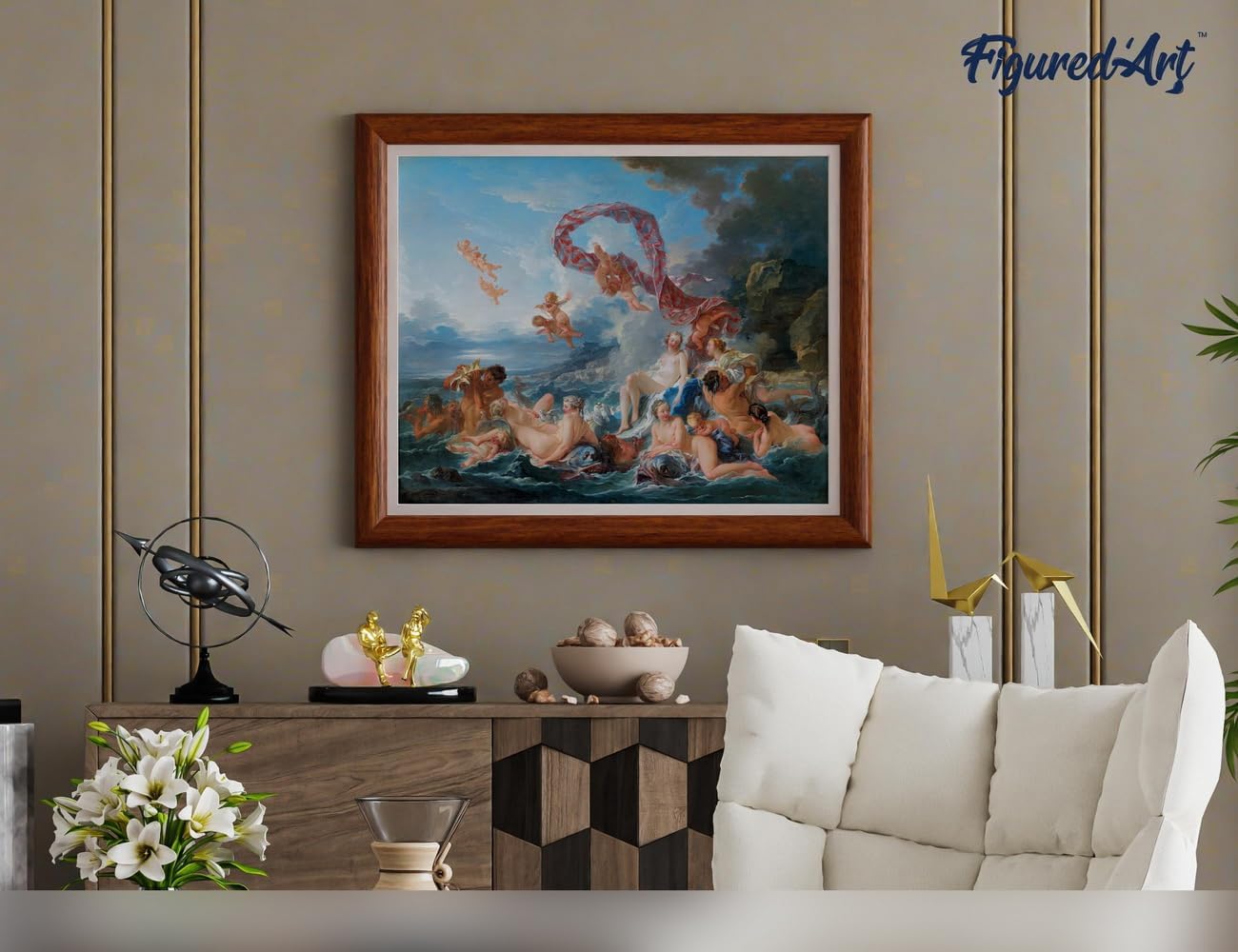 Malen Nach Zahlen Set Der Triumph der Venus, Der Triumph der Venus - François Boucher 40x50cm Mit Keilrahmen (nicht gespannt)