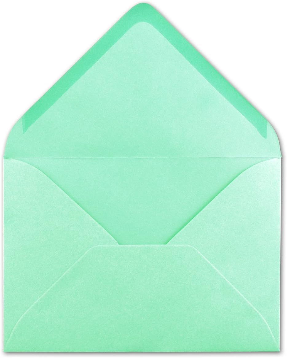 200 Stück Briefumschläge DIN C6, 200 Umschläge 55-Mintgrün