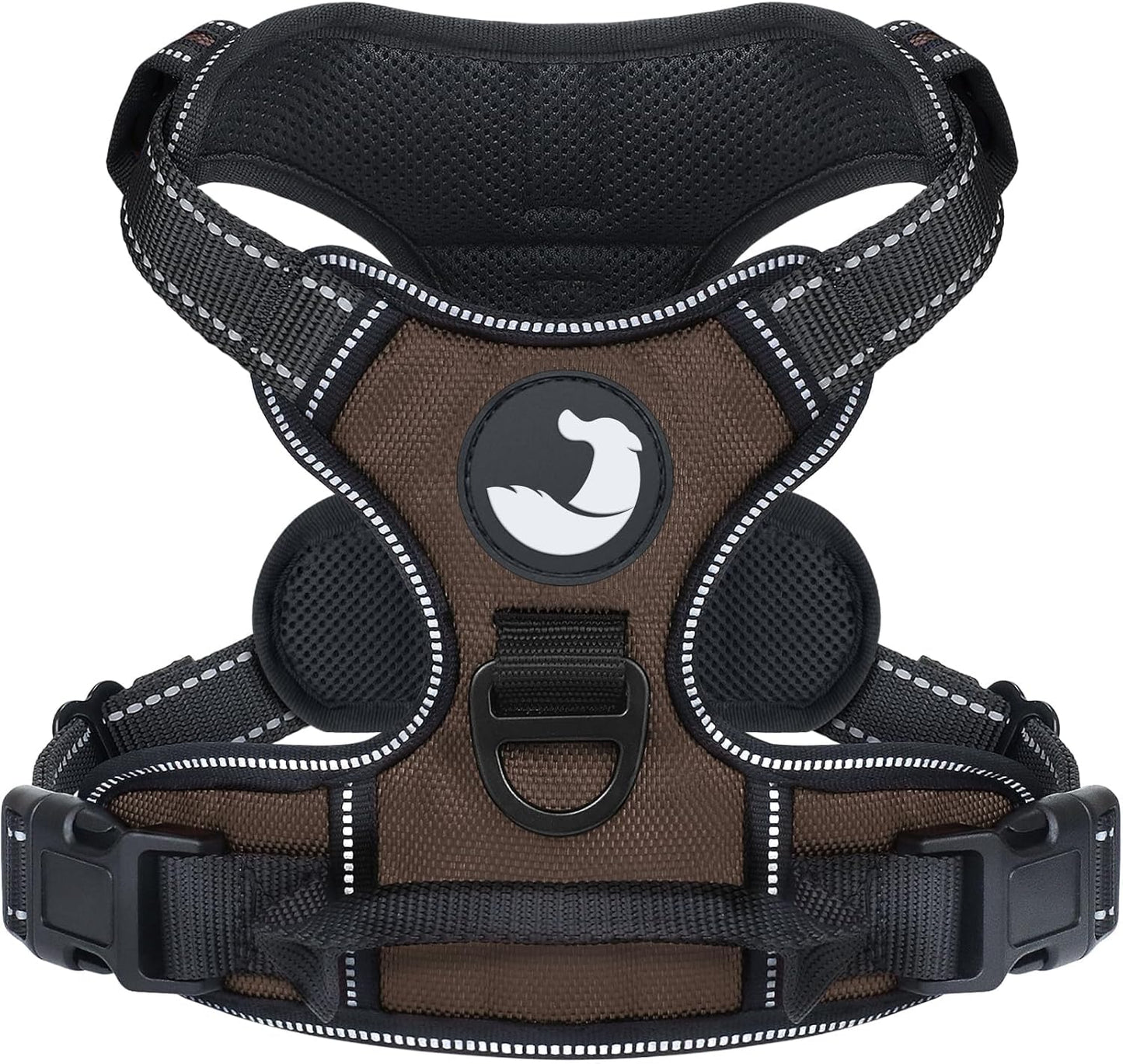 Reflektierendes Hundegeschirr, verstellbar, M (1er Pack) Braun