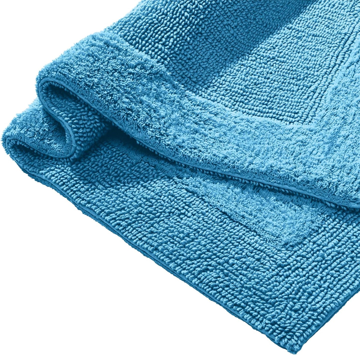 Runde Badematte Stuttgart, Blau Badteppich - rund: 90 cm Ø
