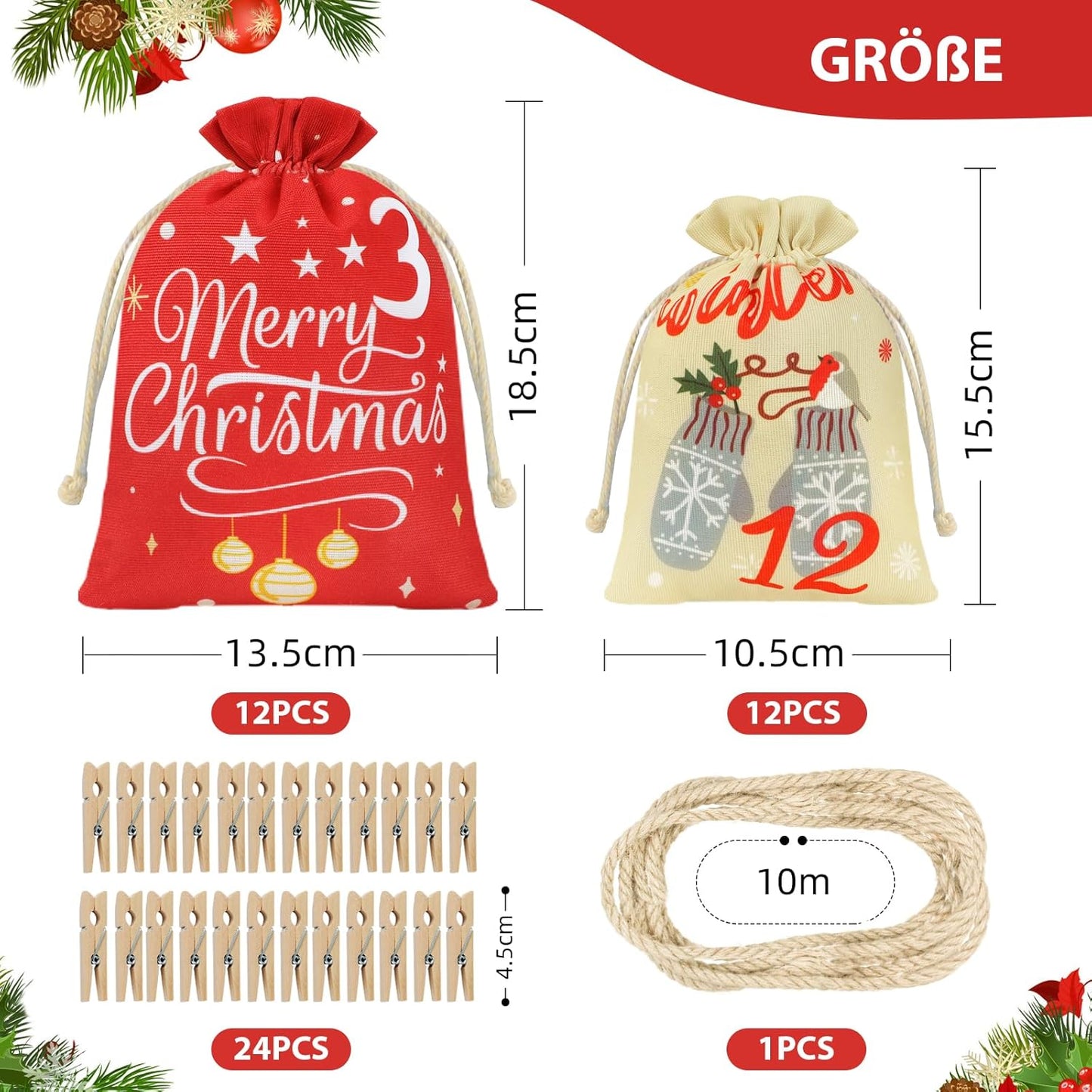 Adventskalender zum Befüllen, Classic