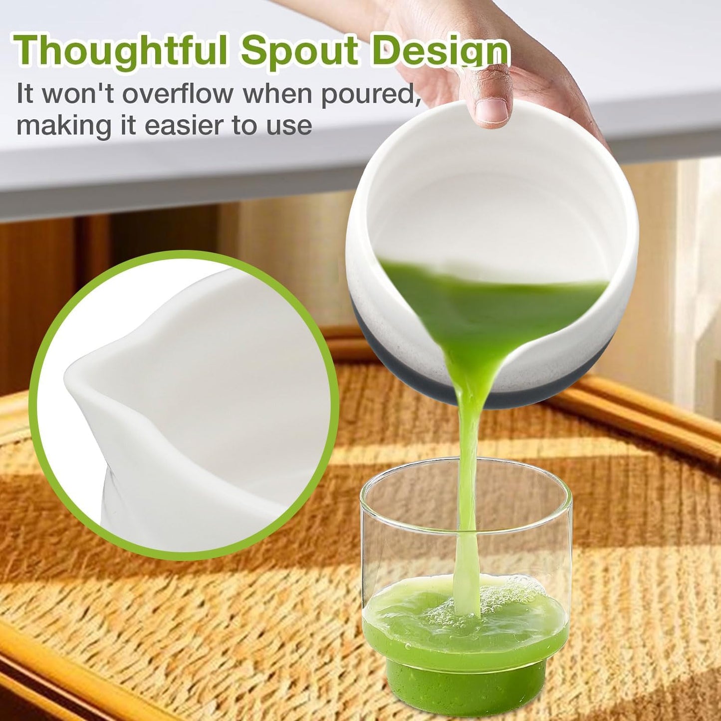 5-teiliges Matcha-Tee-Set, Schwarz
