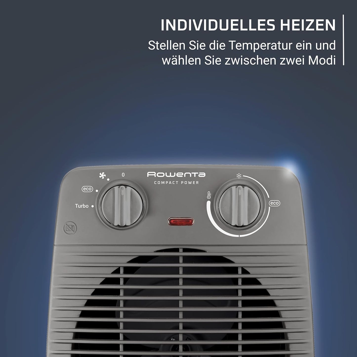 SO2212F0 Heizlüfter mit Thermostat & Kühlstufe, Hellgrau
