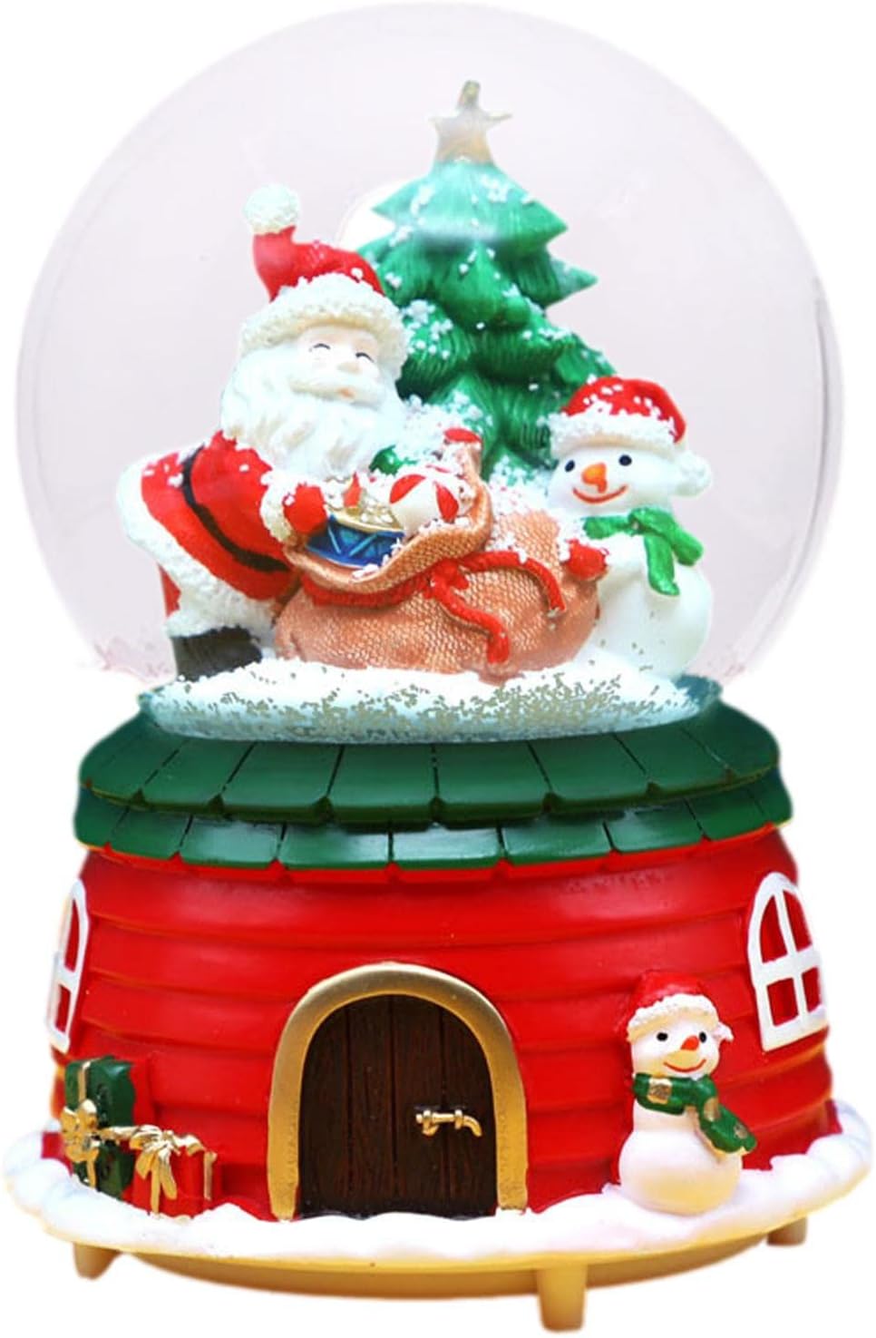 Schneekugel mit Spieluhr und Farbwechsel-Effekten, 2022 Christmas Music Box A