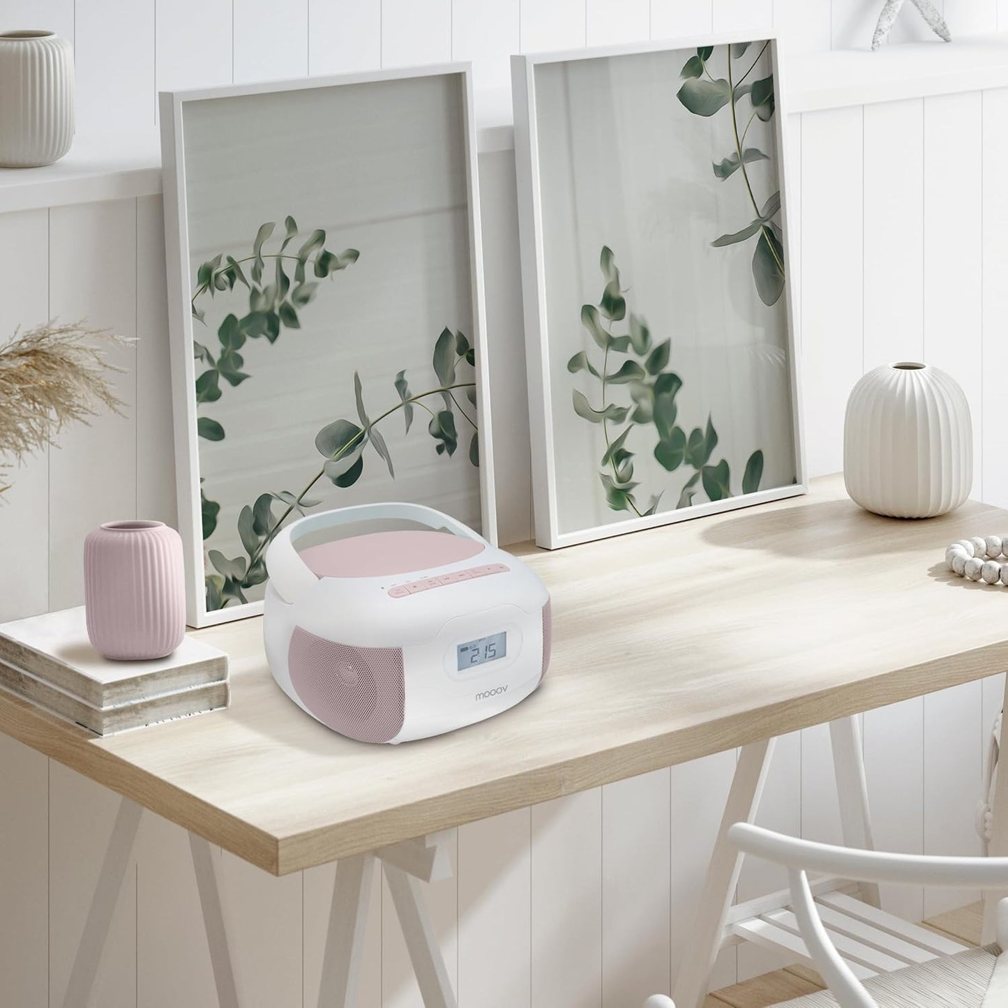 CD-Player Eden mit Bluetooth und USB-Anschluss, Rosa