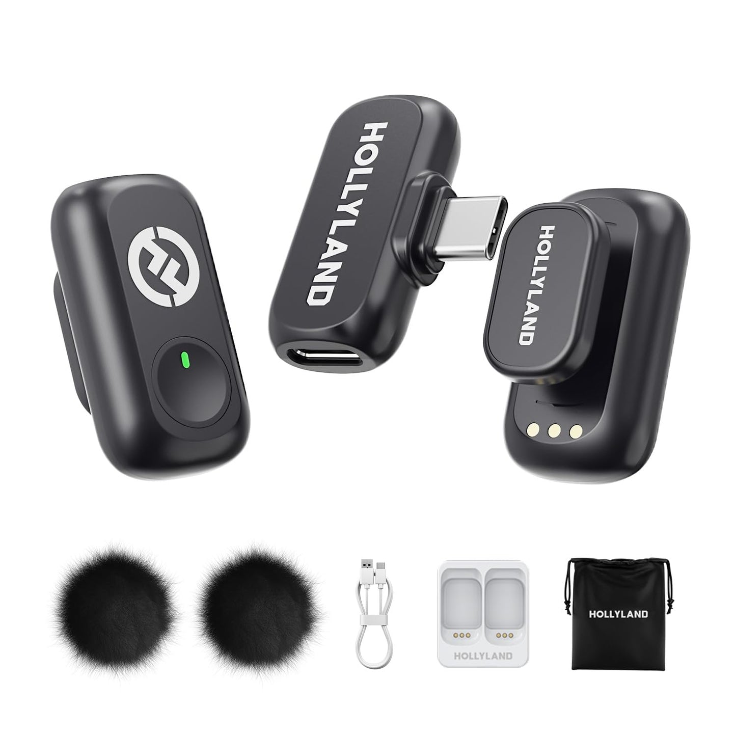 Lavaliermikrofon Lark A1 Mini Duo, Type-C-Only-Mic-Black