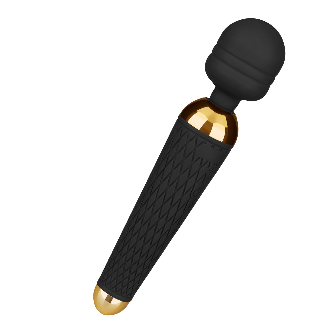 Aufladbarer Massagestab mit 16 Vibrationsprogrammen, Schwarz
