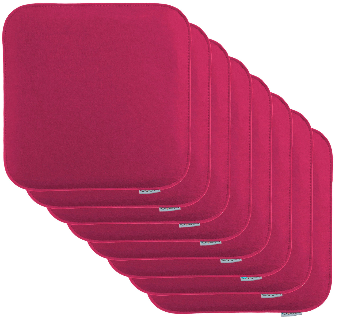 8er-Set Sitzkissen aus Filz, 8 Stück (1er Pack) Pink