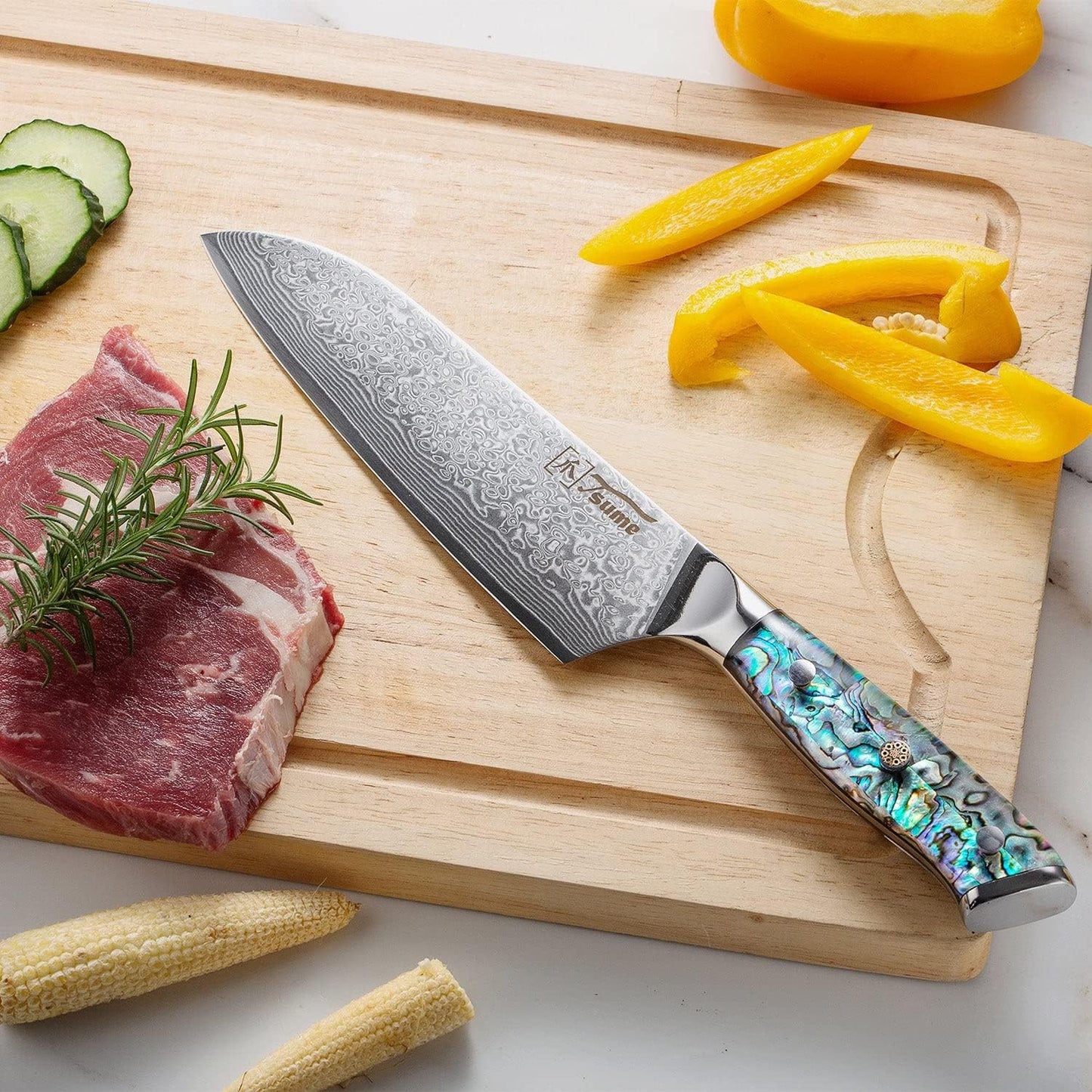 Abalone Kollektion - Santokumesser, Santoku 19cm