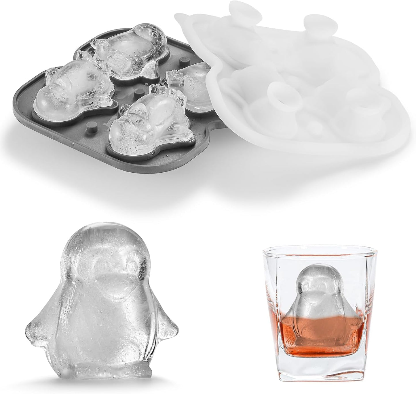 3D-Pinguin-Eiswürfelform, Schwarz