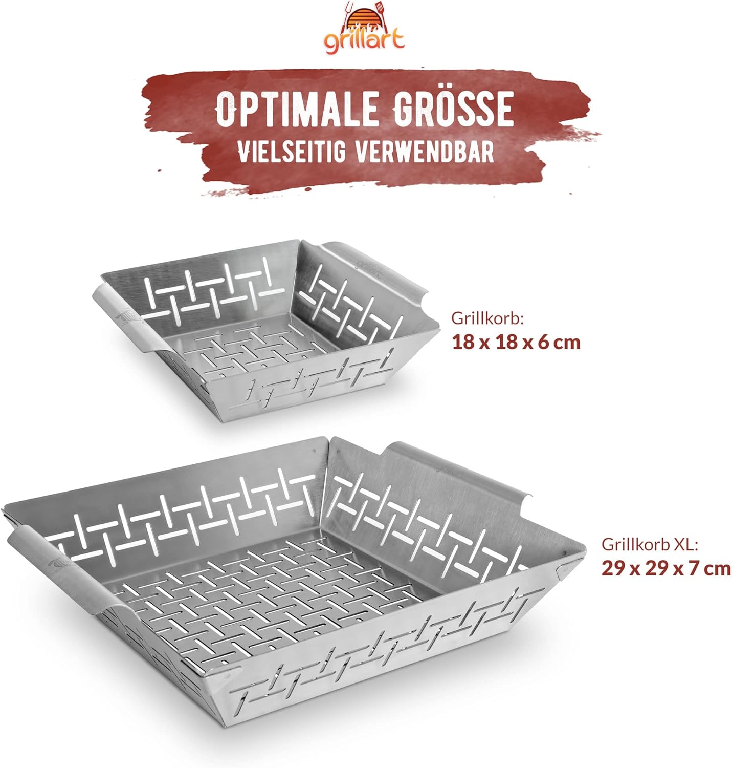 Premium Grillkorb Set, Grillkorb + XL Grillkorb
