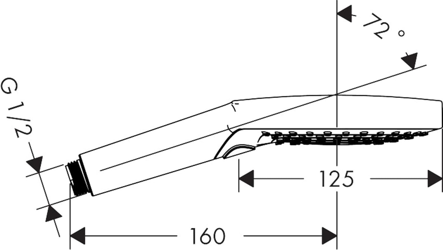 Raindance Select S 120 Duschkopf mit 3 Strahlarten, Weiss/Chrom Duschkopf 1