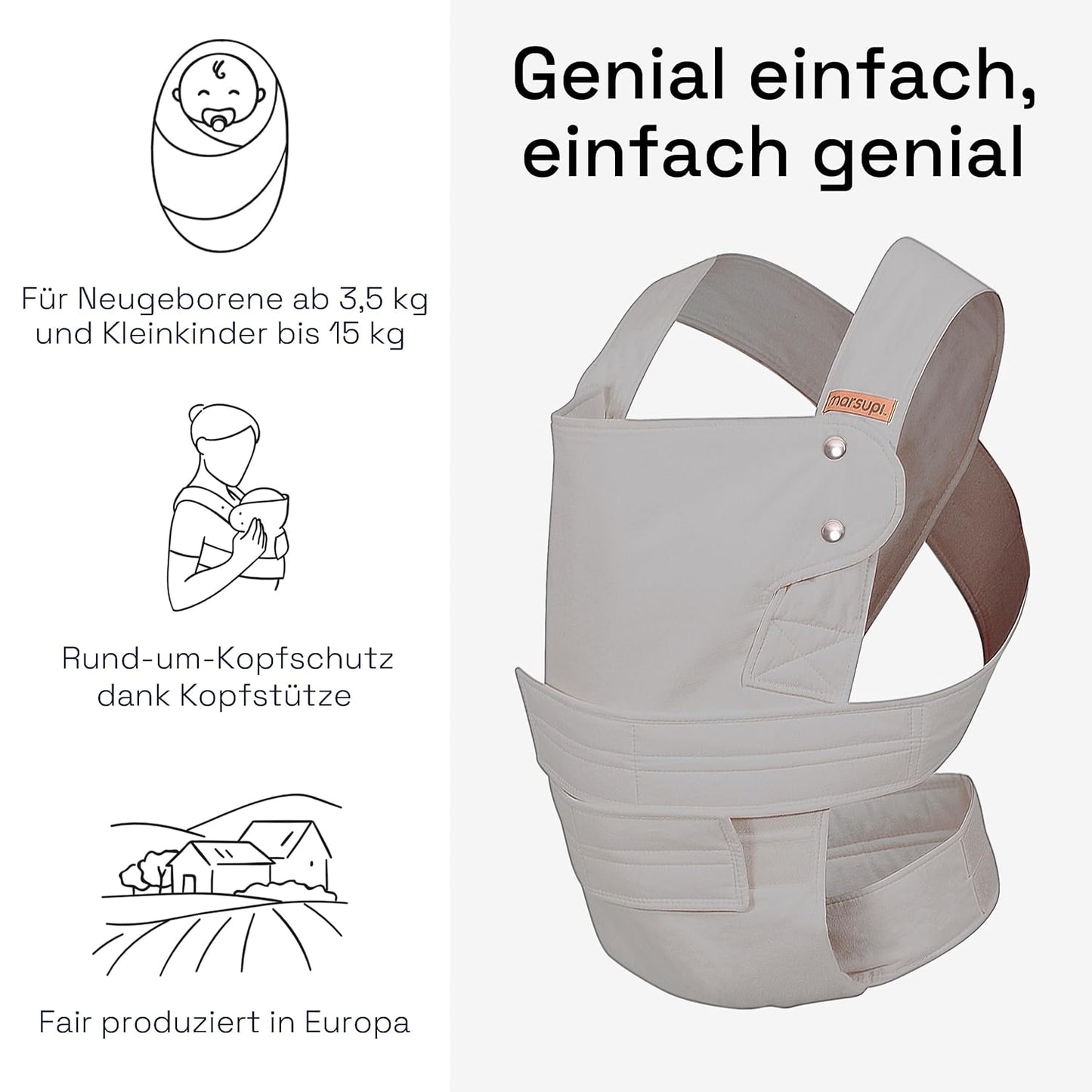 Breeze 2.0 Babytrage, L Breeze / lightgrey