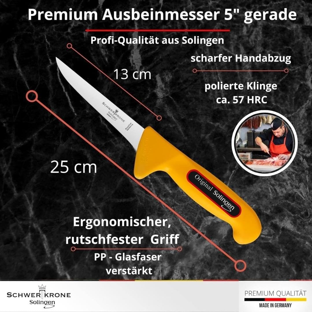 7-teiliges Metzgermesser Set inkl. Wetzstahl, Metzgermesser Set 7-teilig
