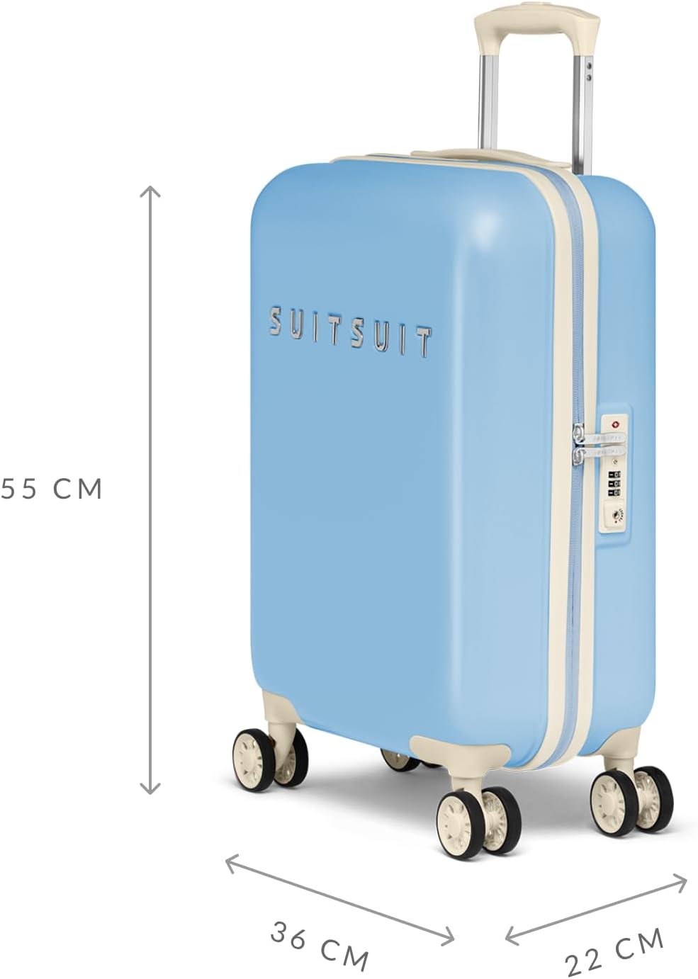 Kofferset 2-teilig mit TSA-Schloss, Chambray Blue Kofferset 2 teilig