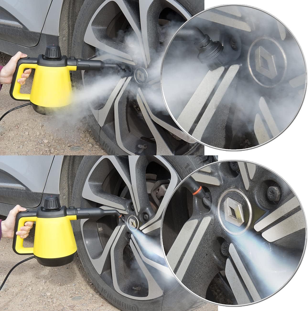 Hand-Dampfreiniger und Dampfmopp