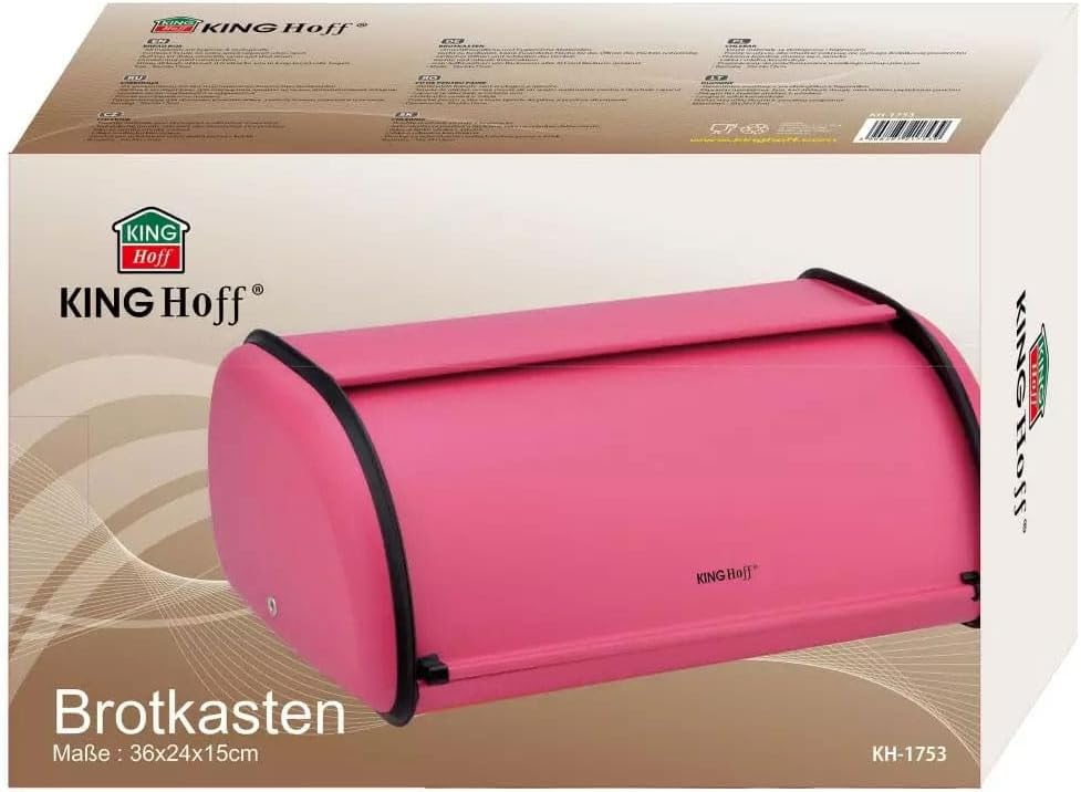 Brotkasten Brotbox in kompakter Grösse (36cm), Rot 36cm x 24cm x 15cm (Kleine )