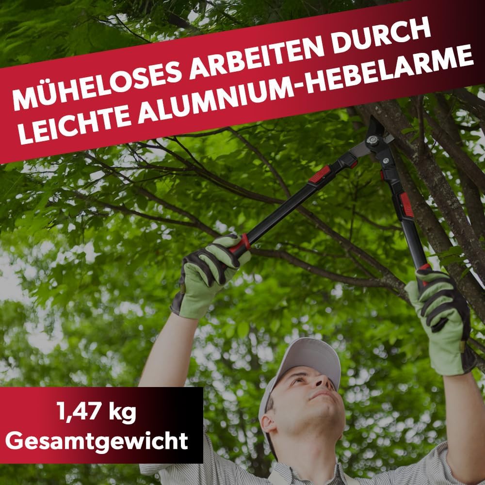 Teleskop Amboss Getriebeastschere SG-23, Teleskop-Amboss-Getriebe-Astschere