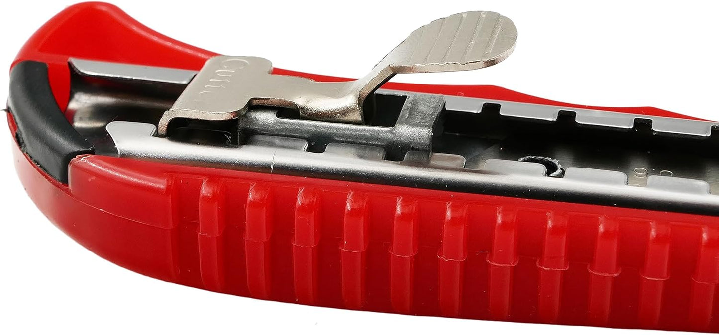 10 x Cuttermesser mit 30 Ersatzklingen, 10 Profi Cutter | 30 Ersatzklingen (Farbmix)