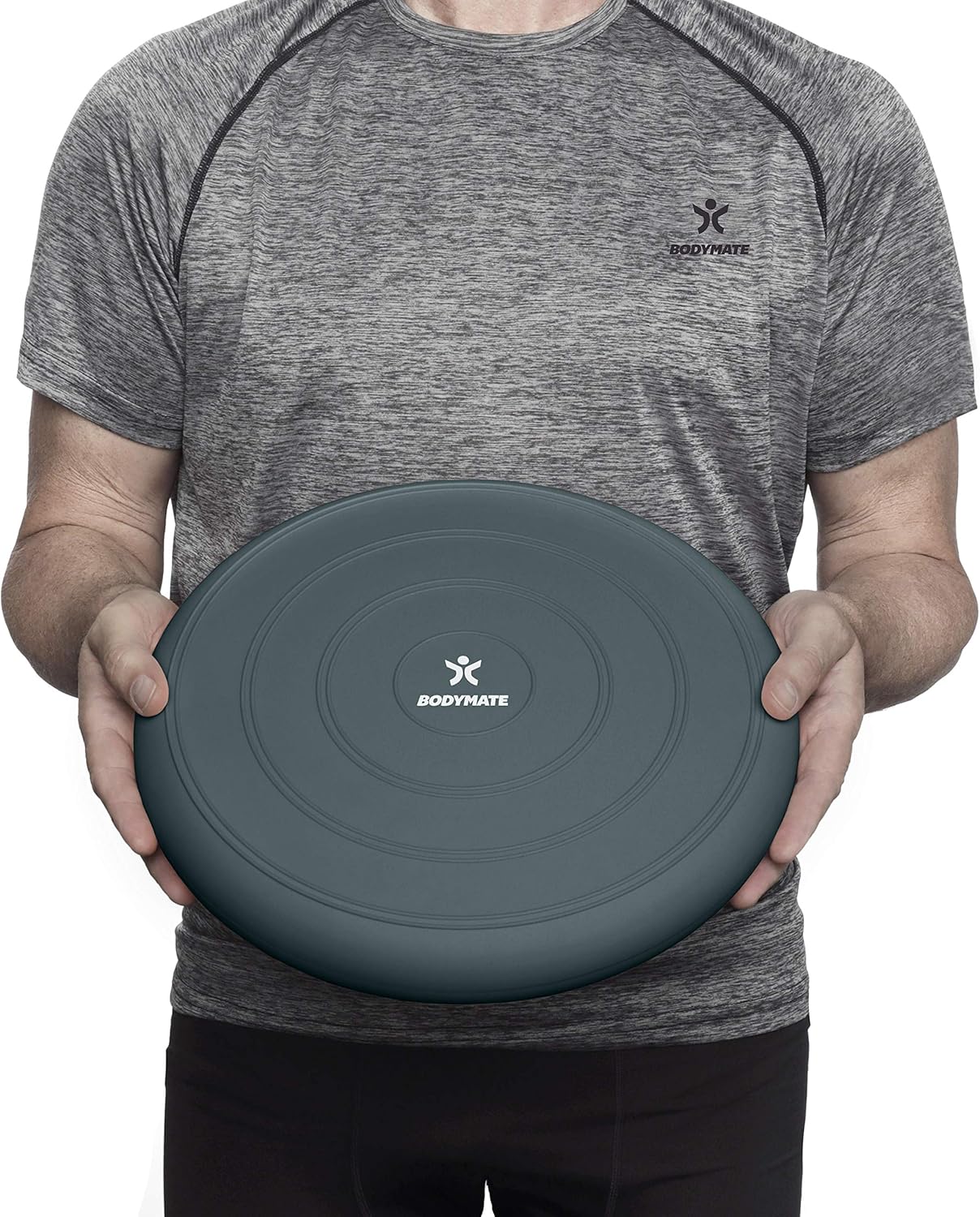 Ballsitzkissen Comfort mit Pumpe, GRAU-BLAU
