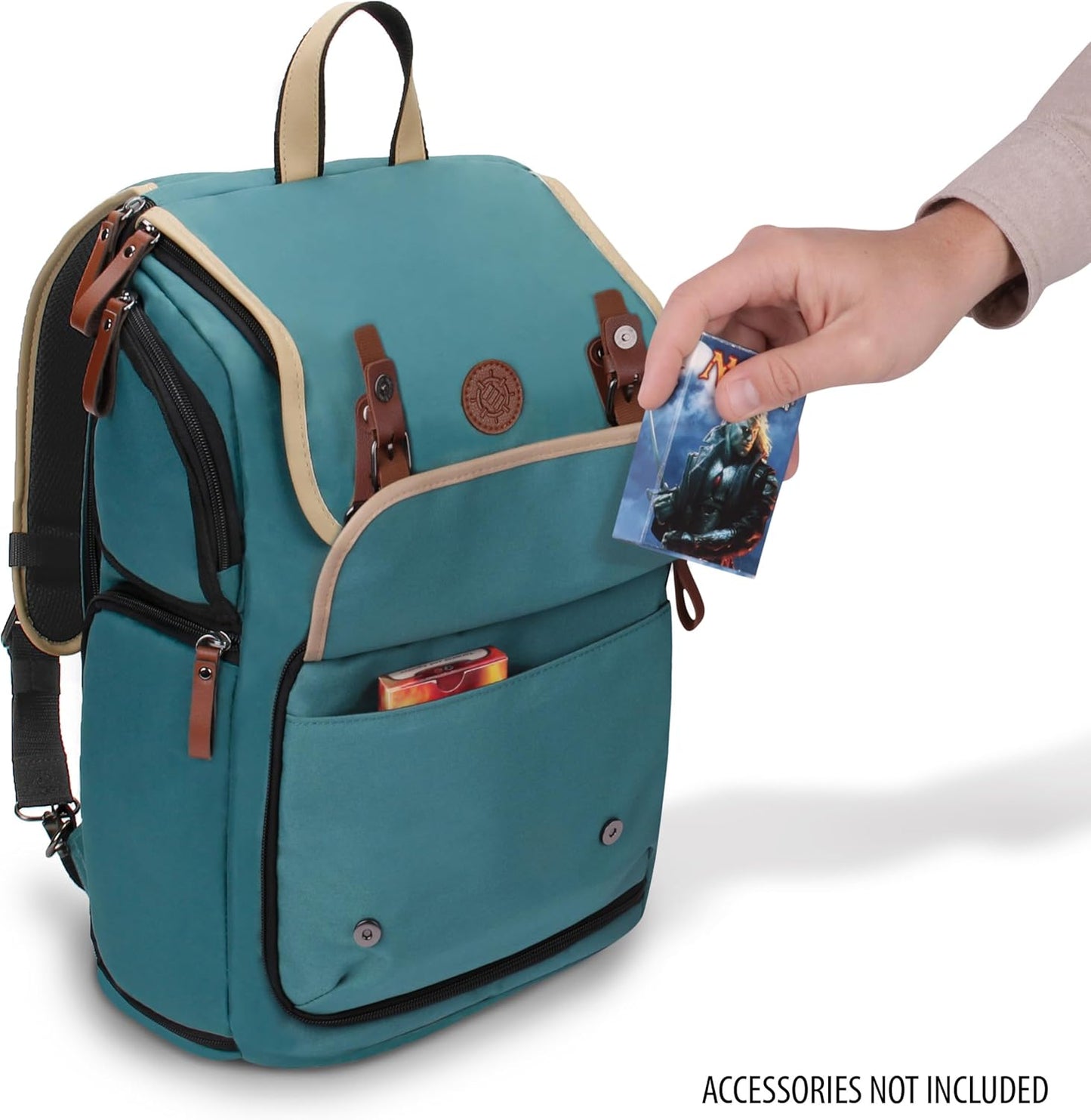 Sammelkarten-Aufbewahrungsbox-Rucksack, Einheitsgrösse Grün